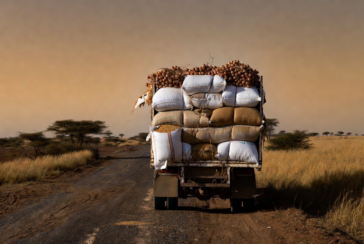 Transport produits agricoles camion