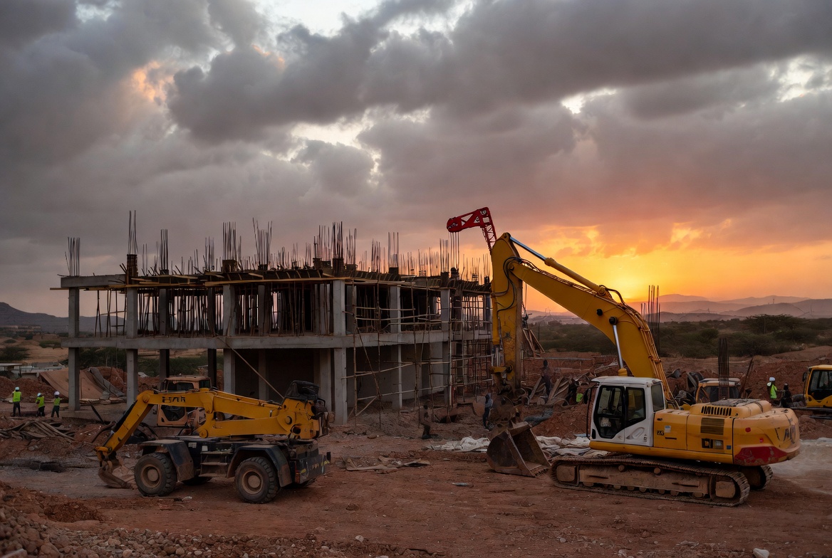 Chantier de construction au Niger